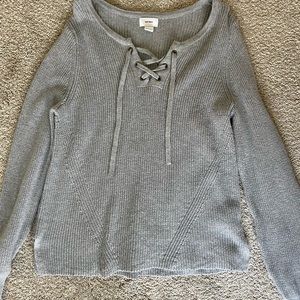 Old Navy Womens Lace Up Knit Sweater